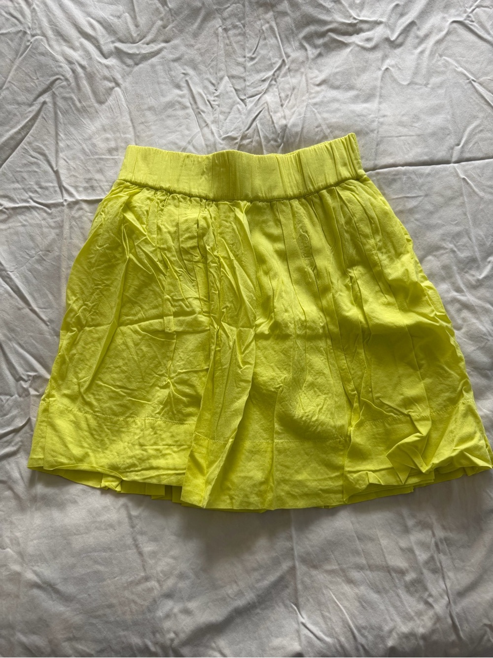 Club Monaco Neon Yellow Mini Skirt